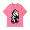 275 GSM Washed T-shirts 100% Cotton Chainsaw Man V24 Himeno Print Unisex Heavy Cotton T Shirt