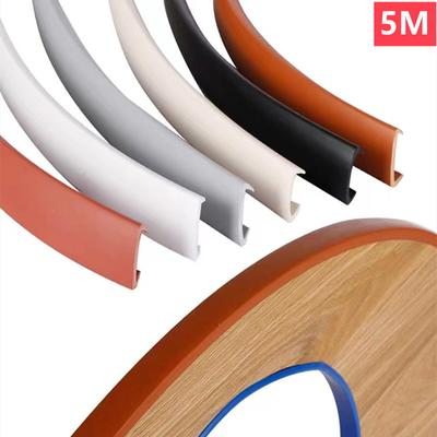 Cinta de cantos en forma de U de 5M, Tira decorativa para cantos de escritorio y armarios, Protector de muebles de madera TPE, Decoración para el hogar
