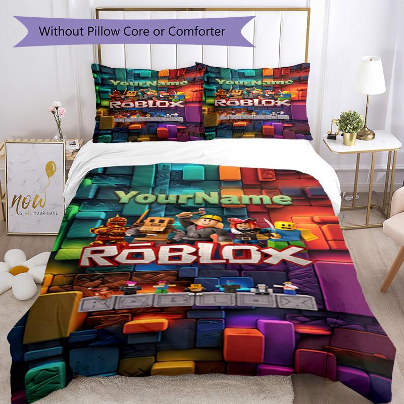 Roblox 32 Customize your name Bedding Set Breathable Duvet Cover with Pillowcases Home Decoration Birthday Gift