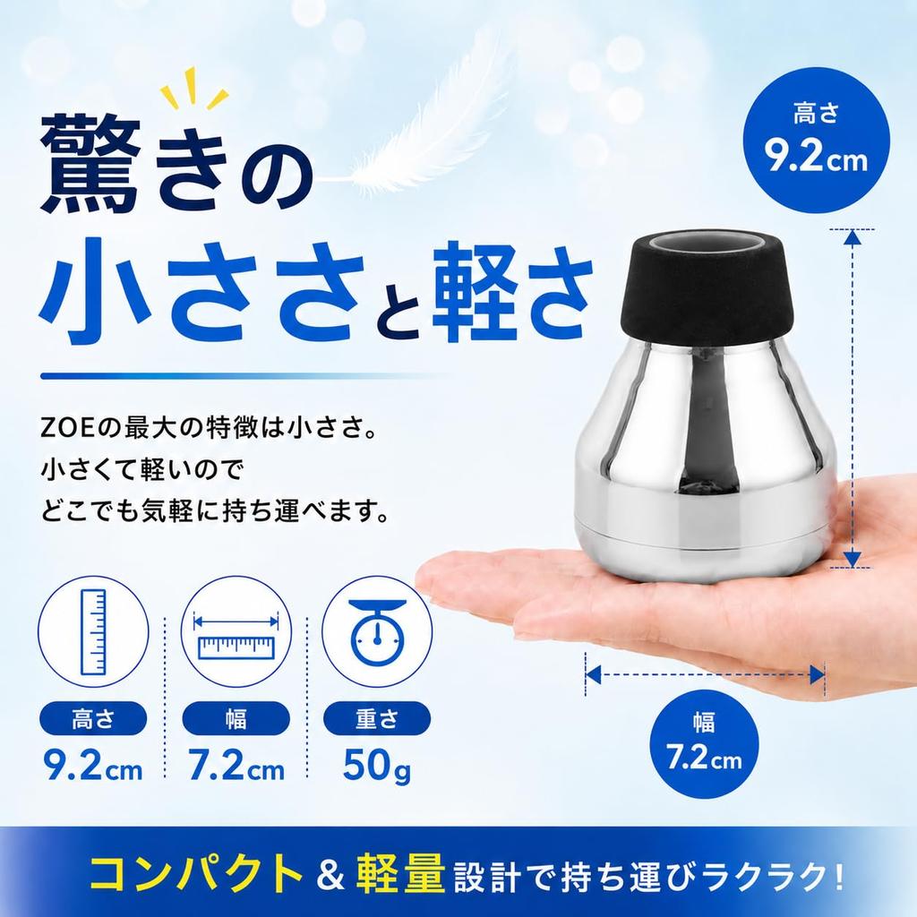 PAMPET ZOE Mini Trumpet Mute, Lightweight ABS Resin Trumpet Mute, Silver