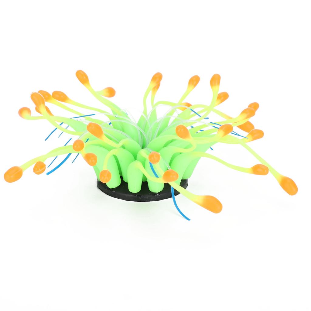 Artificial Coral Silicone Simulation Water Plant Aquarium Fish Tank Decoration OrnamentOrange