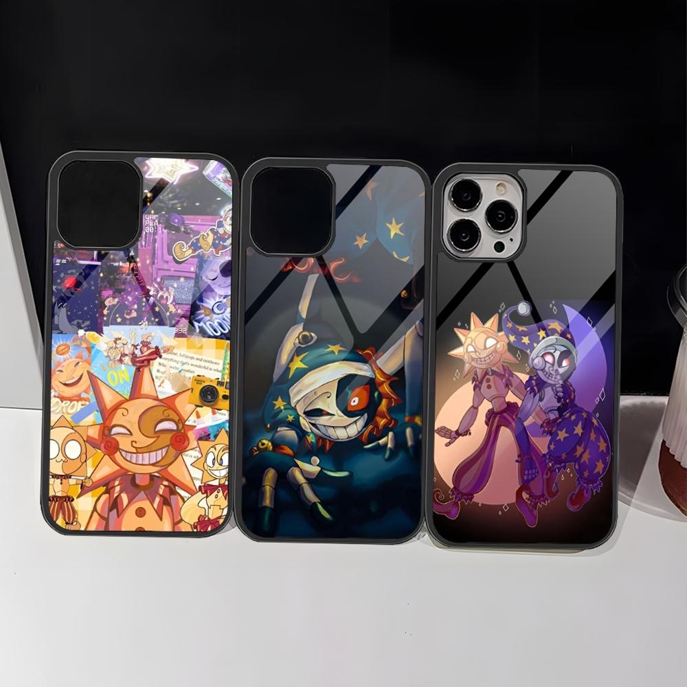 FNAF Sundrop Phone Case For Iphone 16 Pro 15 Pro Max 14 12 11 13 Mini 8 7 Plus X Xs XR PC+TPU Design Cover