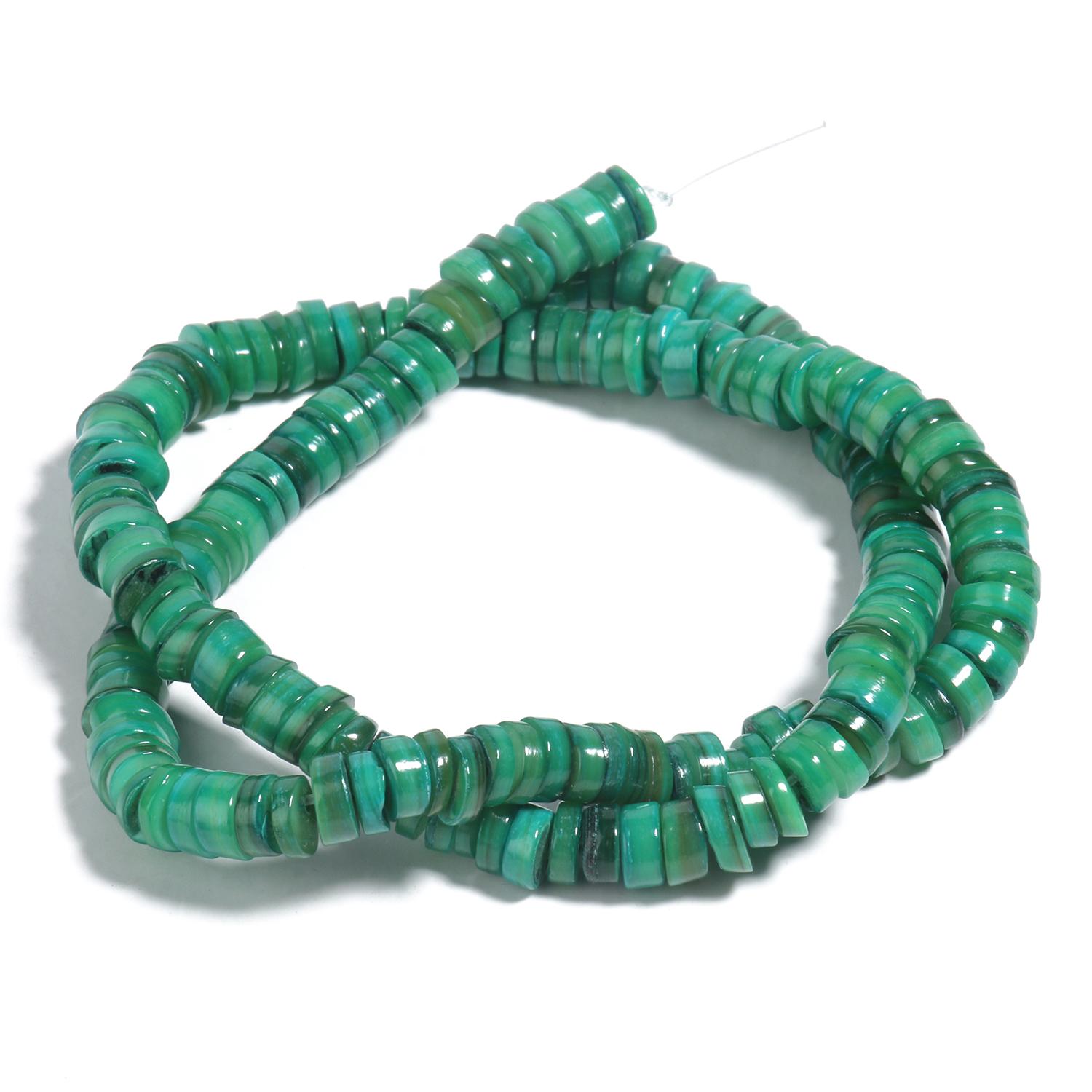 

Плоские бусины в виде пресноводных ракушек Heishi, круглые свободные бусины-разделители Rondelle для изготовления ювелирных изделий, браслеты из перламутровых ракушек своими руками, 15 дюймов 6mm