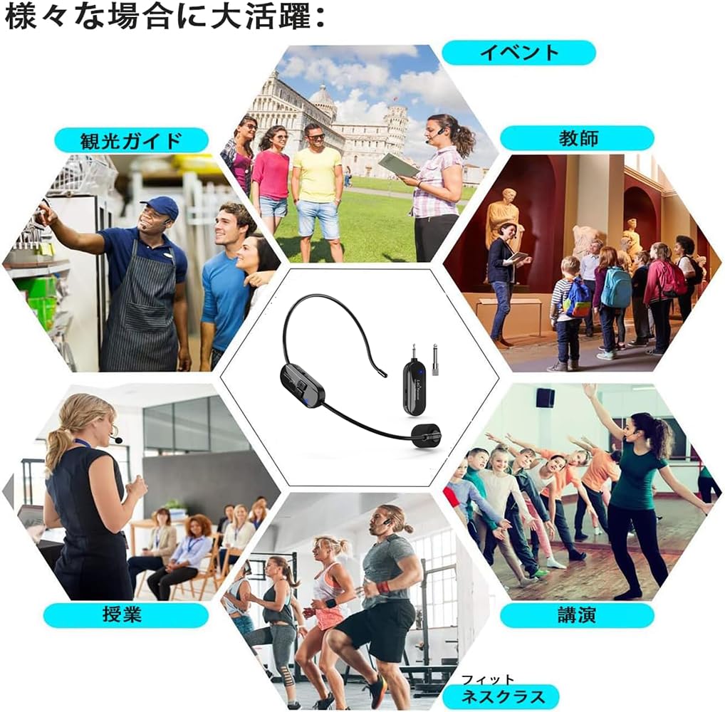 [Technical Approval Certified] Wireless 2.4G Headphone Set with Portable Stage Speaker, 50-meter Transmission Range, Auto-Pairing, Speaker