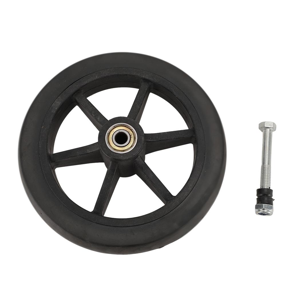 2 Stück Rollstuhlrad 6 Zoll Ersatz Elektrorollstuhlzubehör für die meisten Elektrorollstühle Schwarz
