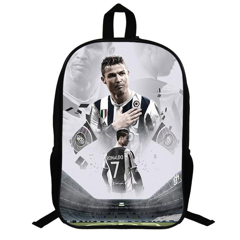Zaino a Tema Ronaldo per Fan di Calcio Zaino per Studenti Scolastici Zaino per Bambini da 17 Pollici
