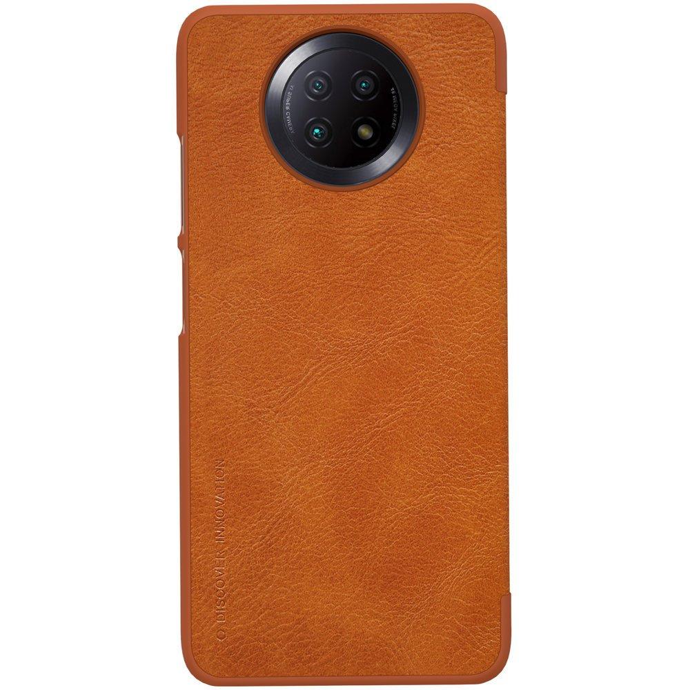 Étui en cuir Nillkin Qin pour Xiaomi Redmi Note 9T 5G, marron