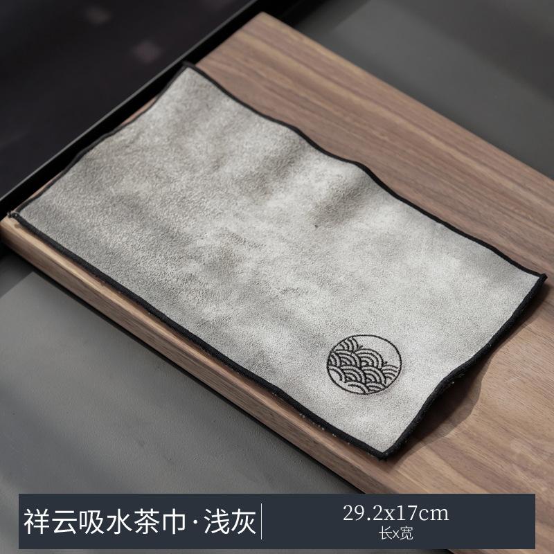 Water Absorption Tea Towel Tea Cloth Thickened Napkin Cloth Towel Cotton Linen Rag Pad Tea Table Accessories