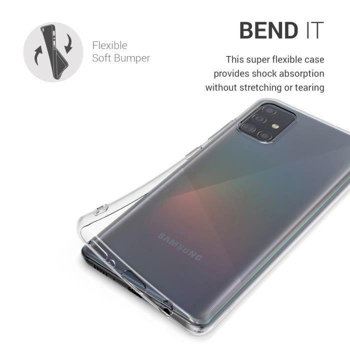 Coque - KWMOBILE - Samsung Galaxy A51 - Silicone transparent - Souple - Lisse