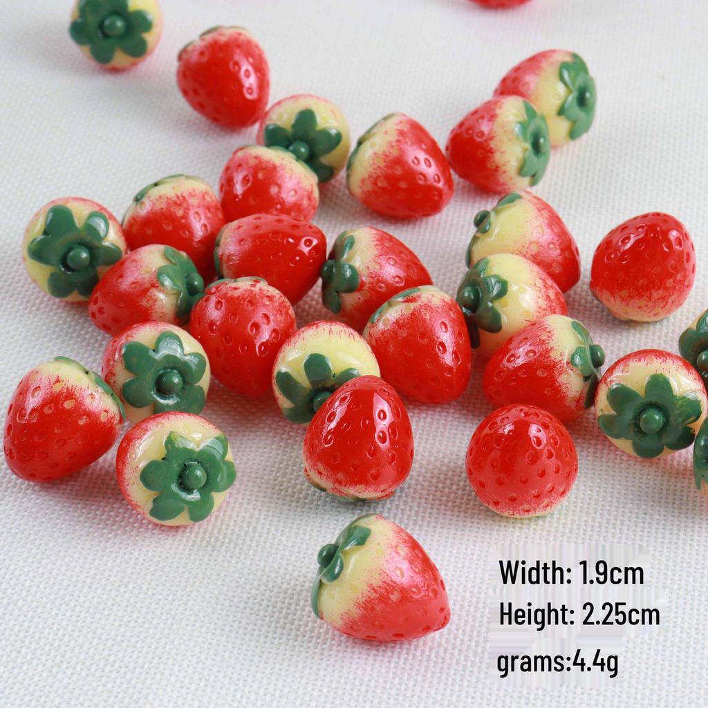 3D Resin Strawberry Jewelry Keychain & Photography Prop