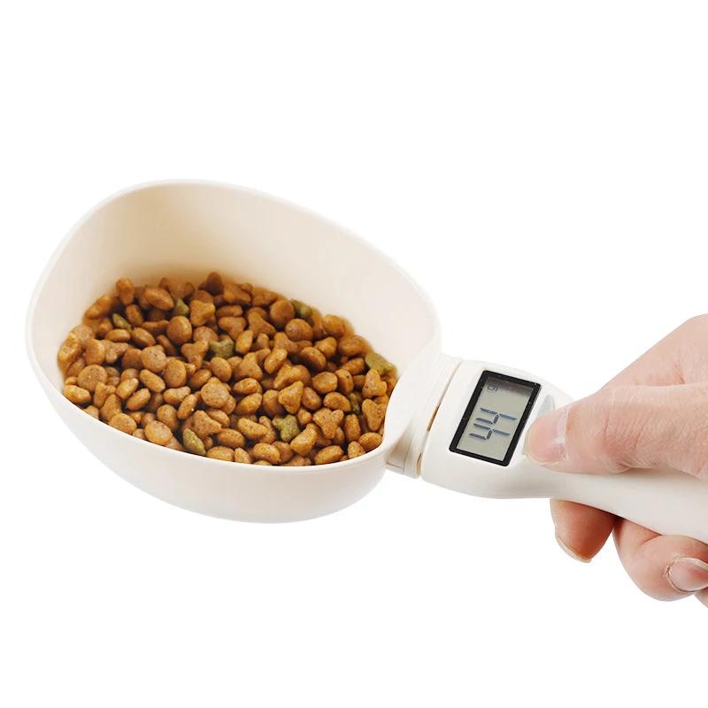 800g/1g Pet Food Scale Cup for Dog Cat Feeding Bowl Kitchen Scale Spoon Measuring Scoop Cup Portable with Led Display Pet Feeder