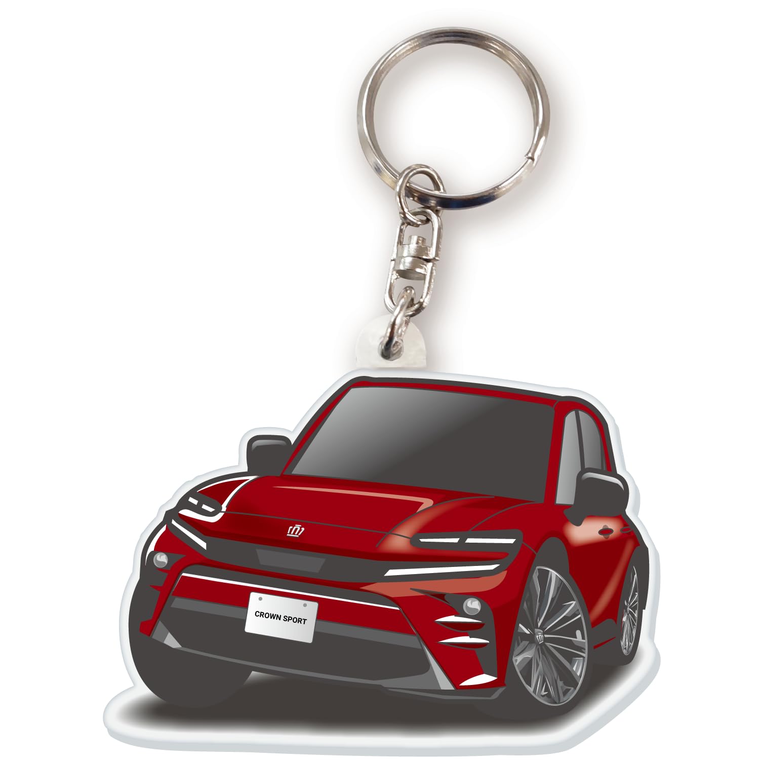 

Брелок для ключей акриловый Jeep Center Car, лицензированный продукт Toyota, Crown Sports (16-е поколение), Эмоциональный красный III красный