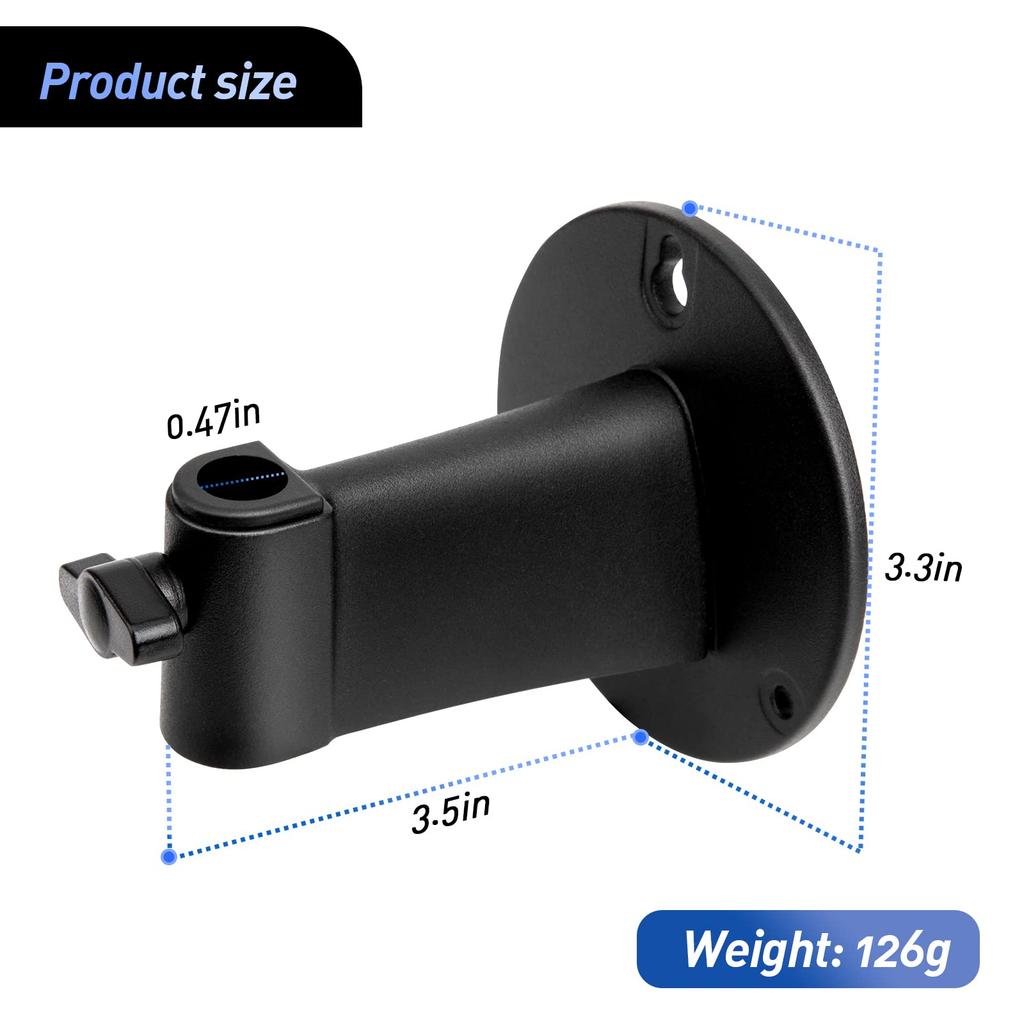 SUNMON Microphone Wall Mount Boom Arm Microphone Holder Horizontal Wall Mount Space-Saving Desktop Metal Clamp