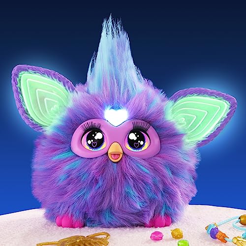 Hasbro (HASBRO) Furby Purple Voice-Responsive Interactive Toy for Boys and Girls Christmas Gift Ages 6+, Comes with 15 Fashion Accessories, Animatroni