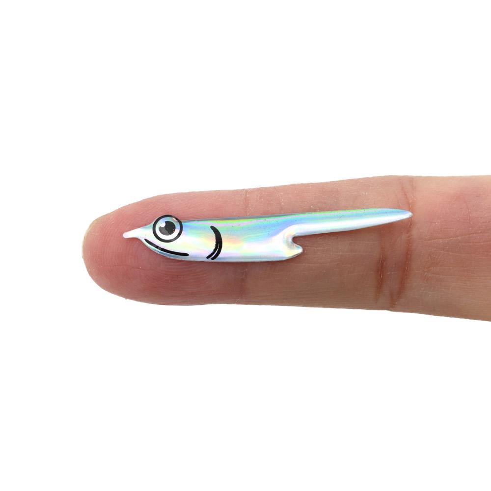 8 Paar Fleye Foils Fliegenbinde-Set Vorgeformte Fischseiten-Vinylmasken, Upgrade Künstliche Fischkopf-Aufkleber für Salzwasser-Fliegenfischen