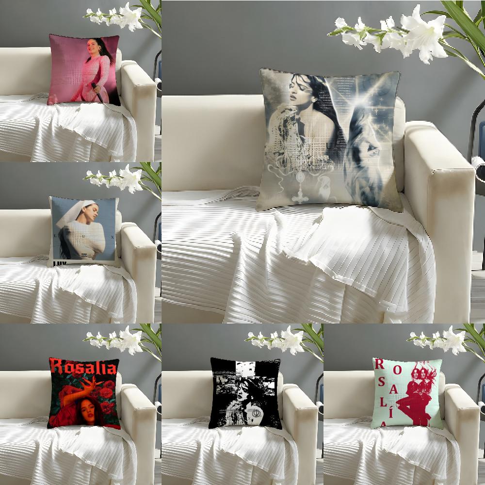 New Flamenco Singer R-Rosalia Music Lux 2 Pillow Case Cotton Linen Fabric Square Zipper Pillowcase Home Decorative Living Room