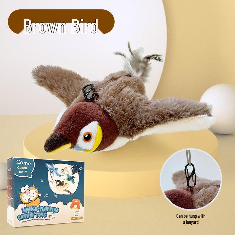 Pet Plush Bite-Resistant Interactive Bird Toy for Cats and Dogs