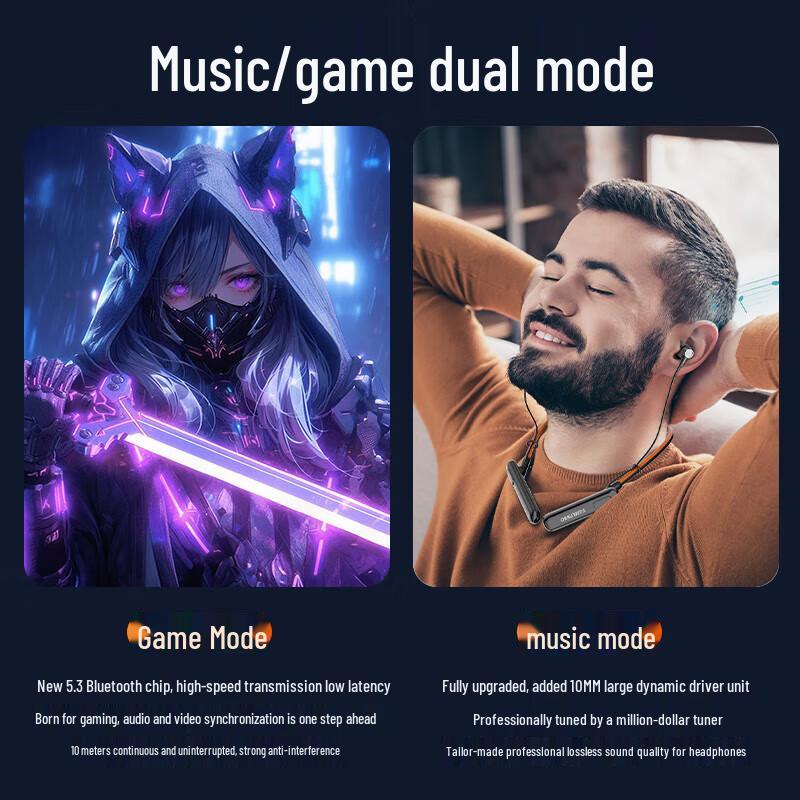 OAKS A30 Neckband Bluetooth Earphones