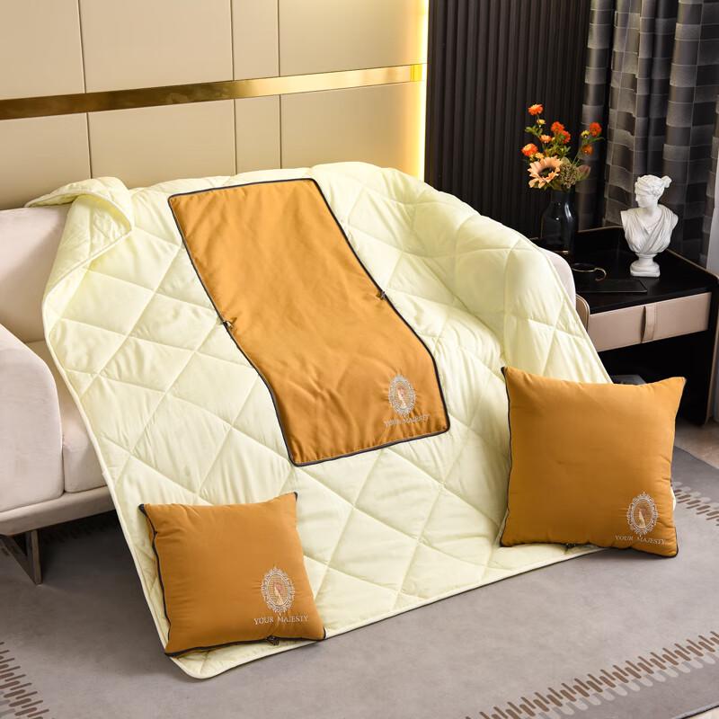 Embroidered Cloud Fleece Pillow Quilt