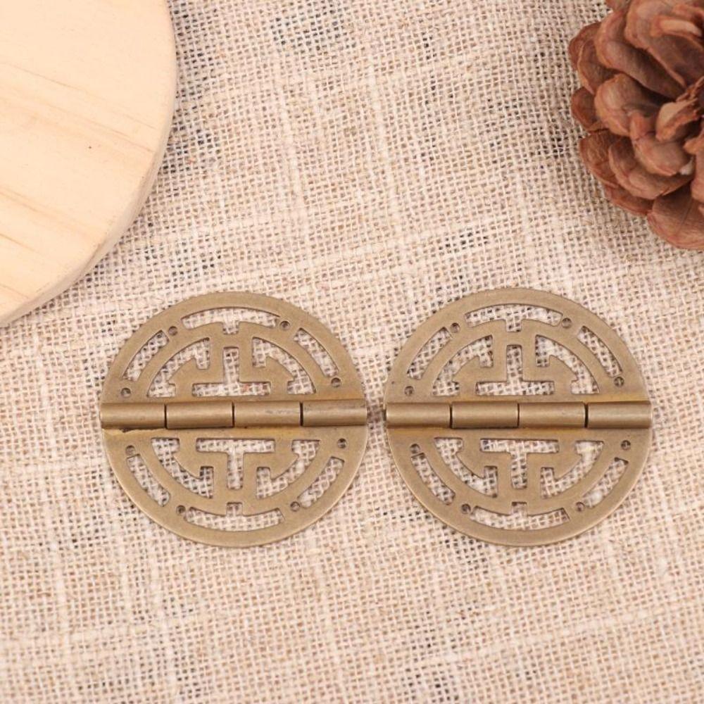 Floral Pattern Brass Hinge Openwork Cabinet Hinge Vintage Hardware Jewelry Box