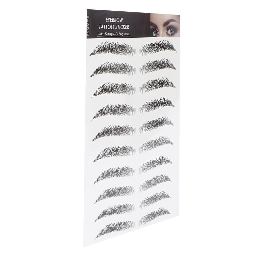 Long Lasting Eyebrow Transfers Sticker Household Portable Women Eyebrow Tattoo StickerBLACK 02