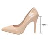 Comemore Sexy High-heeled Shoes Pointed Toe 10Cm Pumps Party Wedding Dress Shoes Solid Color Stiletto Heeled Shoes for Women