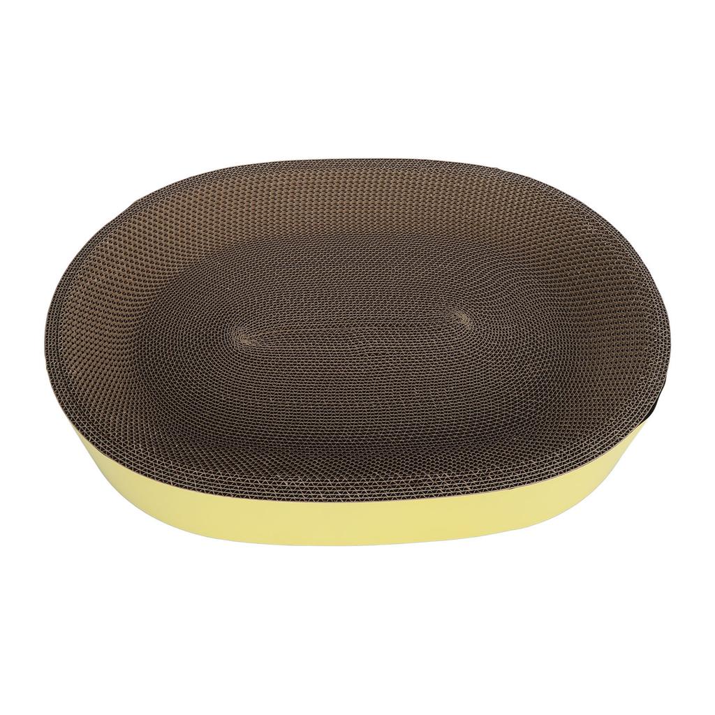 Cat Scratcher Bed Oval Corrugated Paper Cat Scratch Board Nest Scratching Basin for Claw Grinding