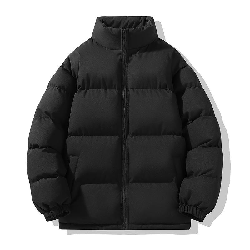 2025 winter couple down cotton jacket ordinary warm men's cotton clothes loose versatile stand-up collar women's cotton-padded clothes