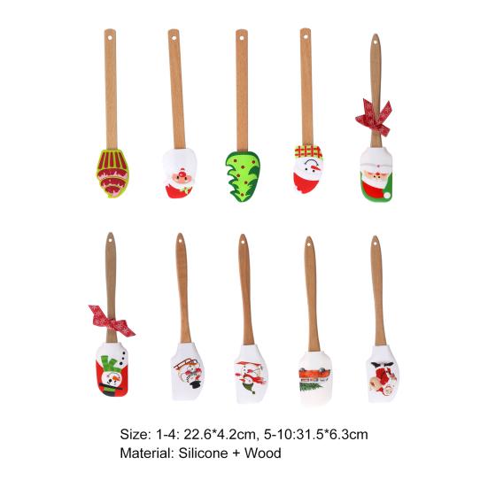 Butter Spatula High Temperature Resistance Christmas Themed Silicone Bread Bakery Butter Scraper Kitchen Tool