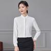 Damen Bluse mit Stehkragen, langen Ärmeln, professionell
