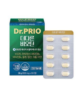 Dr. Prio The Other High-Content Biotin Pantothenic Acid 60 Tablets, 4 Weeks Supply