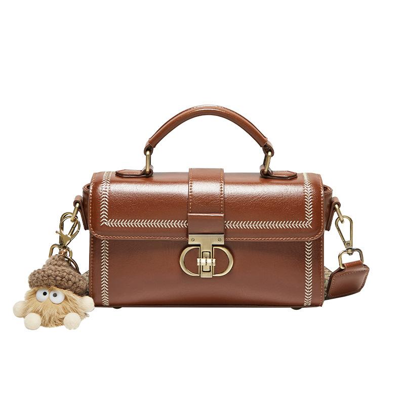 Mrs. Qiao Women's Bag 2025 New Spring Summer Versatile Crossbody Bag High-end Handbag Genuine Leather Women's Messenger Bag