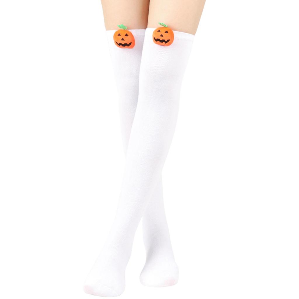 Women's Halloween Devil Over-the-Knee Cosplay Socks: European and American Striped Long Socks