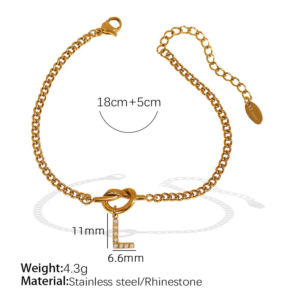 Fashion Single Item Jewelry On The New 26 Letter Bracelet Versatile Temperament High-End Jewelry Diamond Design