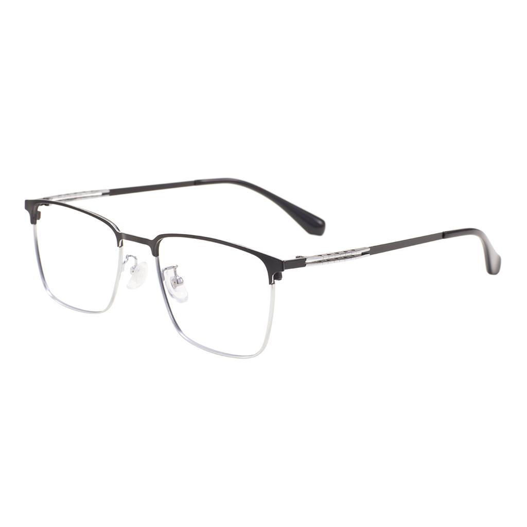 Metal Classic Rectangle Full Rim Stable Durable Spectacle Men's Business Browline Glasses Frame For Prescription Optical Lenses