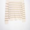 European and American style, new women's clothing, fashionable, versatile, casual metal-colored thread-woven striped knitted sweater