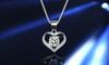 925 Sterling Silver Heart-Shaped Moissanite Jewelry Set: Ring, Necklace, Earrings