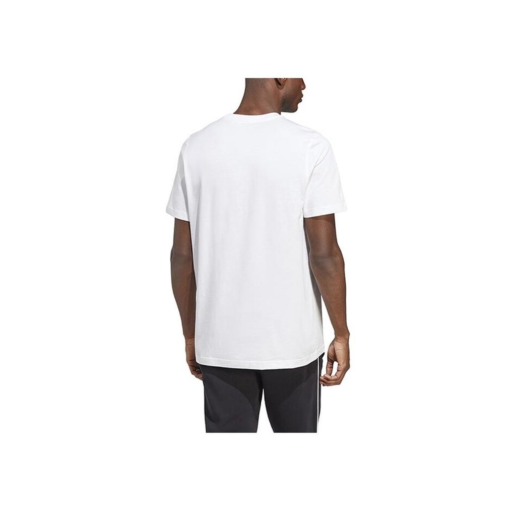 Adidas Originals Trefoil Logo Print Crew Neck Sport T-Shirt Men Tops White IA4816