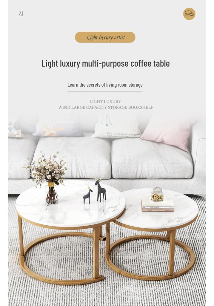 Nordic Light Coffee Table: Simple and Stylish Living Room Piece for Small Apartments