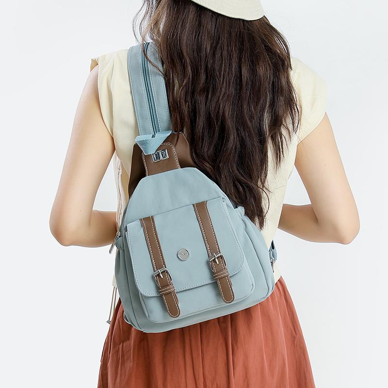 Dwufunkcyjna Torba na Klatkę Piersiową Wielofunkcyjny Plecak z Kontrastowymi Kolorami Damska Torba Podróżna na Ramię Crossbody