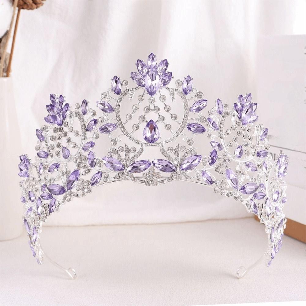 Rhinestone Baroque Pageant Crowns Luxury Crystal Queen Princess Tiara  Birthday Party