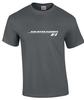 Camiseta de Algodão Cinza Carvão com Logo Branco da Air Inter Europe Companhia Aérea Francesa Aviação