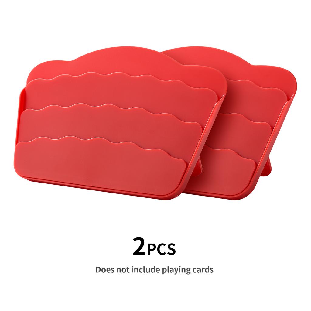 2pcs Durable Inclined Card Storage Box – Contactless Poker Tray – Portable Desktop Accessory – Suitable for Various Card Games