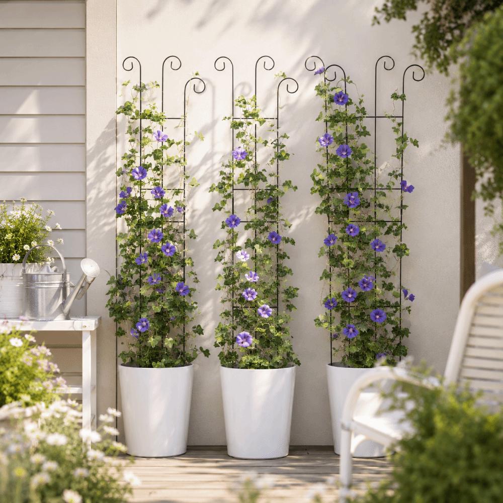 Decorative Garden Plant Trellis Iron Metal Plant Trellis Frame Plant Support Rack Garden Trellis