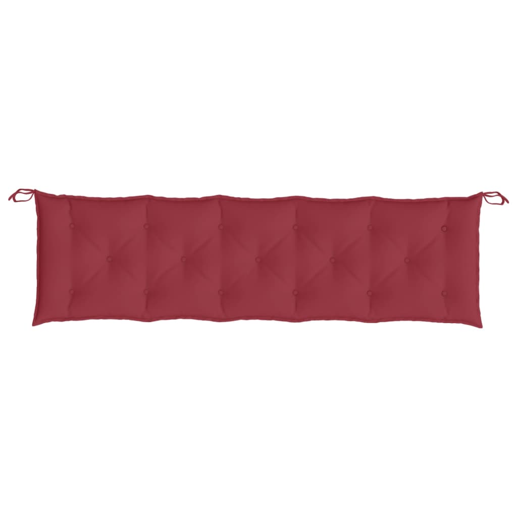 Garden Bench Cushions 2 Pcs Burgundy 180 X 50 X 7 Cm Oxford Fabric