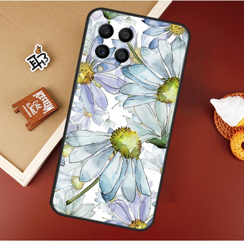 Daisy Watercolor Case For Samsung Galaxy M51 M31 M21 M11 M16 M36 M56 M53 M12 M32 M52 M15 M35 M55 M14 M34 M54