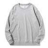 Unisex Fleece-Lined Crew Neck Sweatshirt - Solid Color, Loose Fit, Long Sleeve Base Layer for Autumn & Spring