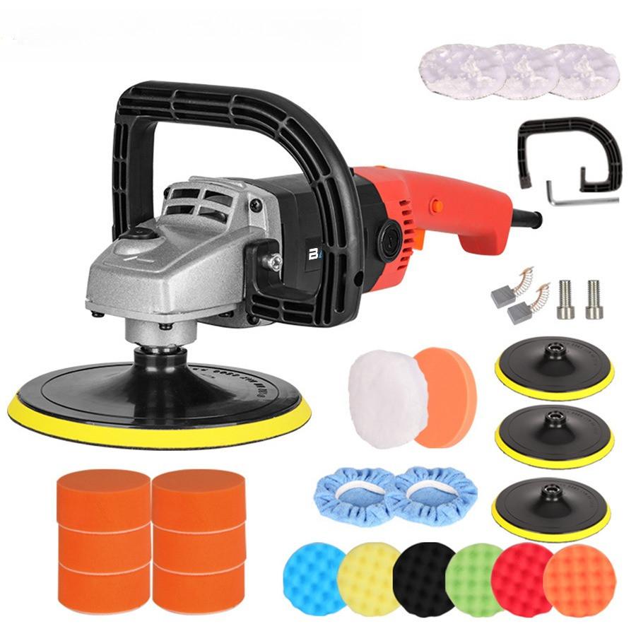1400W Portable Multifunctional Electric Polisher Handheld Waxing Machine Household Car Flat Polishing Power Tool