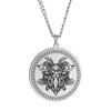 Viking Axe Helmet Pendant Tomahawk Necklace Odin Raven Slavic Amulet Norse Warrior Mythology Stainless Steel Jewelry