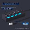 Hub USB 7 Puertos con Interruptores Independientes y Expansor de Hub de Luz de Alta Velocidad de 4 Puertos